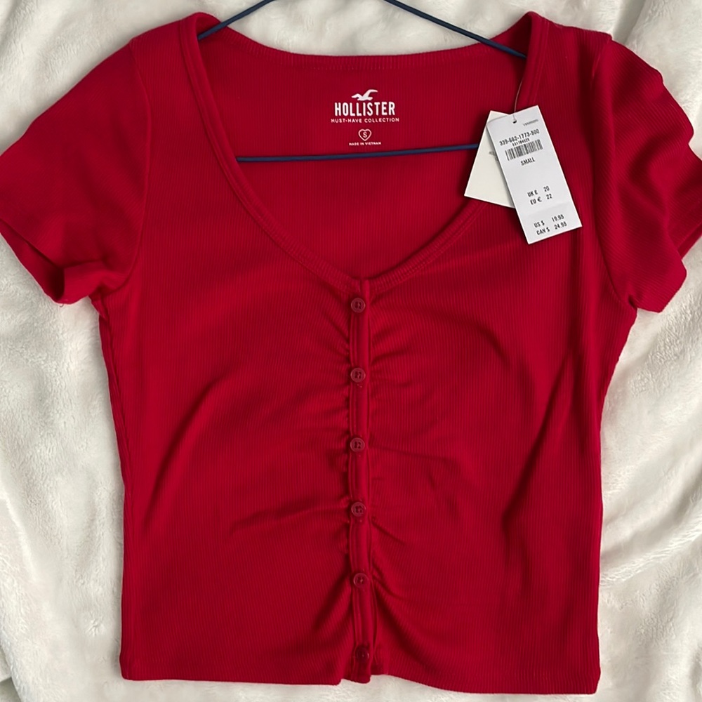 Hollister Red Shirt with buttons